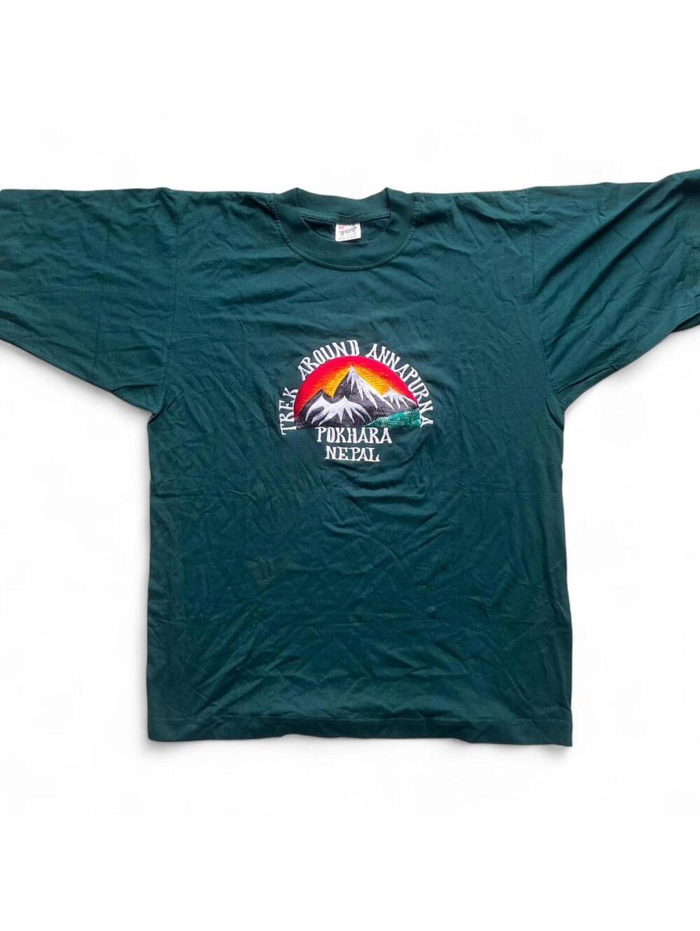Vintage Trek Around Nepal Embroidered T-Shirt